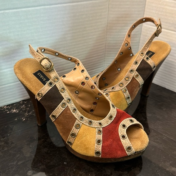 Steve Madden Shoes - Steve Madden Luxe Multicolor, suede and leather heels